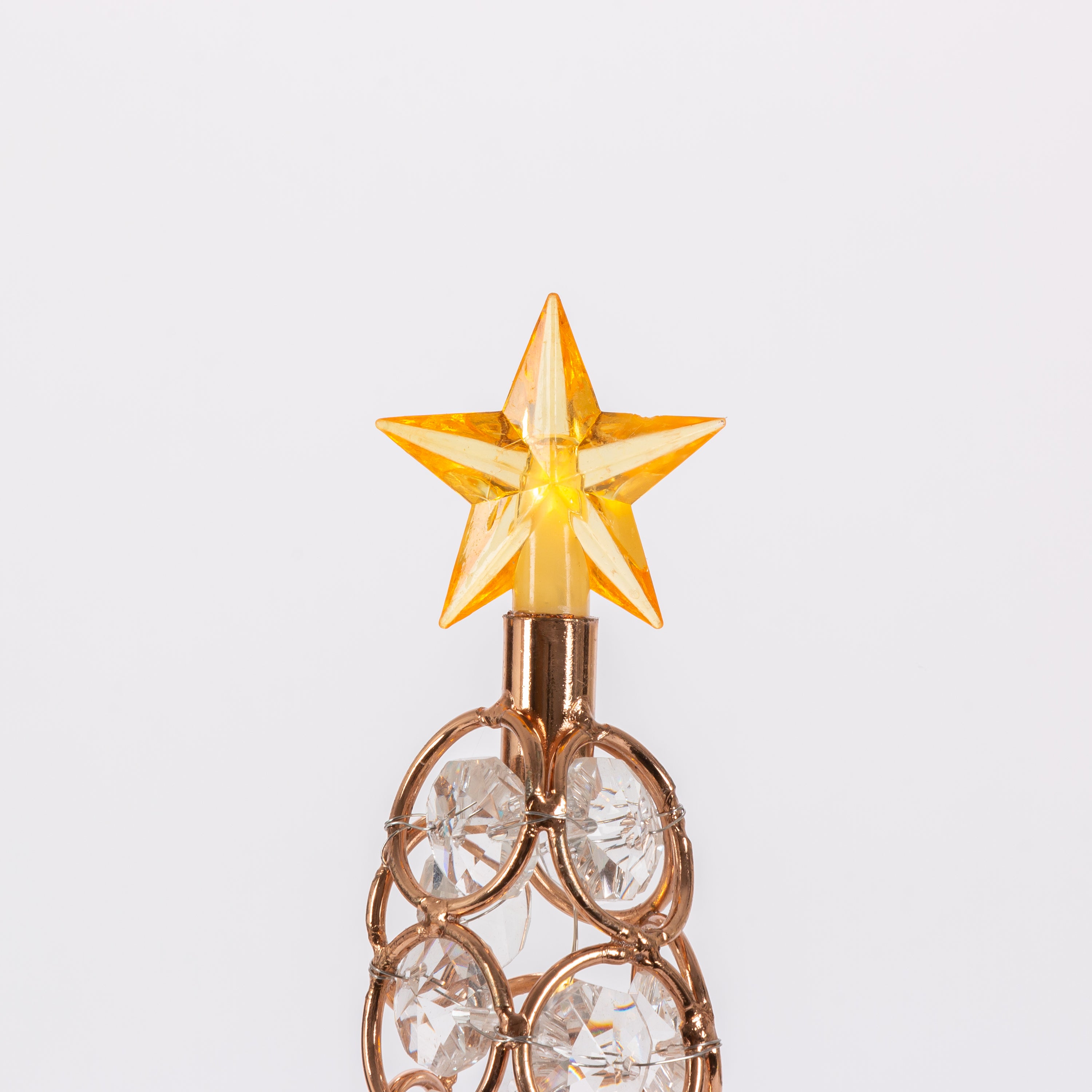 Elegant Glam Holiday Gold Lighted Jewel Cone Christmas Tree